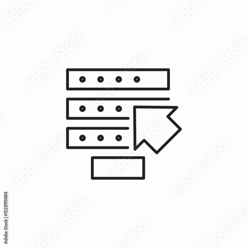 data sections icon sign vector