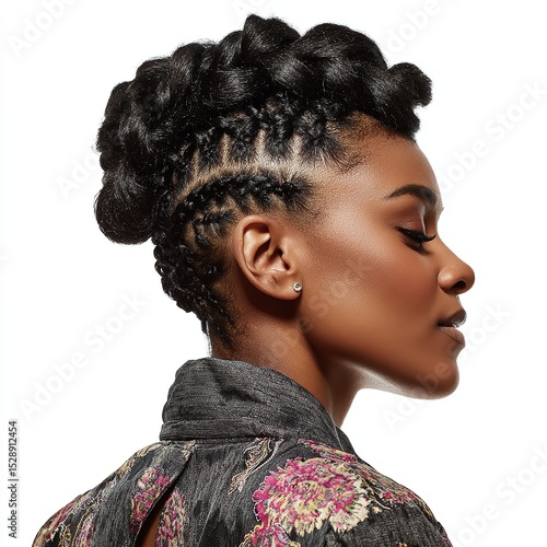 Explore braided hairstyles for black women: trendy updo styles and protective hair braiding ideas