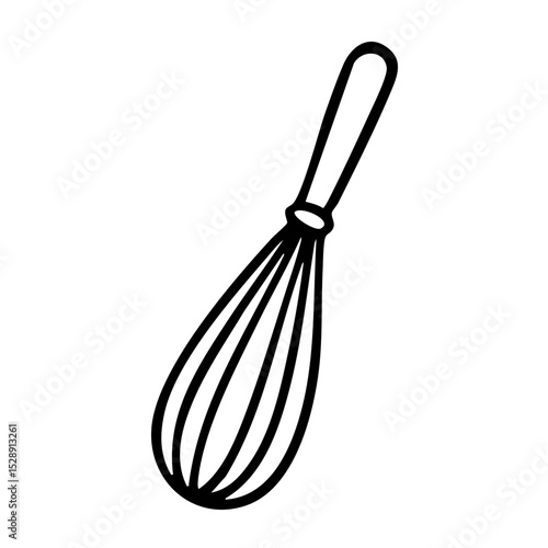 泡立て器　線画　手書き