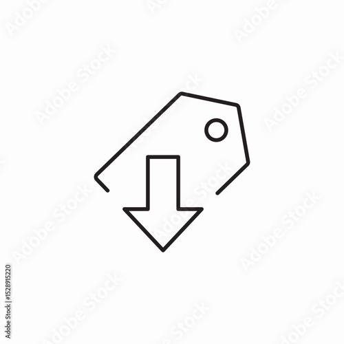 tag fall icon sign vector