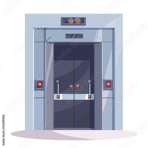 Vector illustration of a lift 