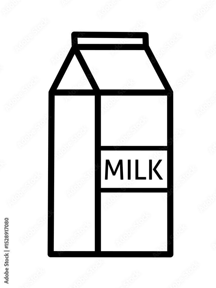 vector illustration of milk box on white background. milk carton icon vector illustration of milk box on white background. milk carton icon