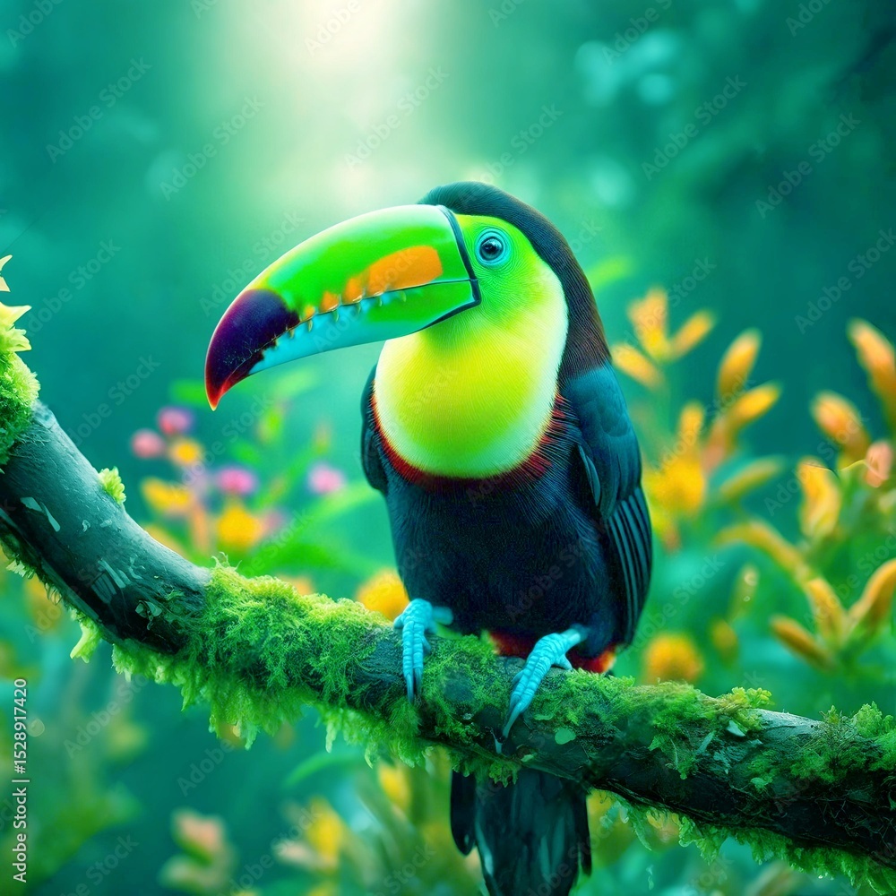 Obraz premium Generative AI Toucan a beautiful bird