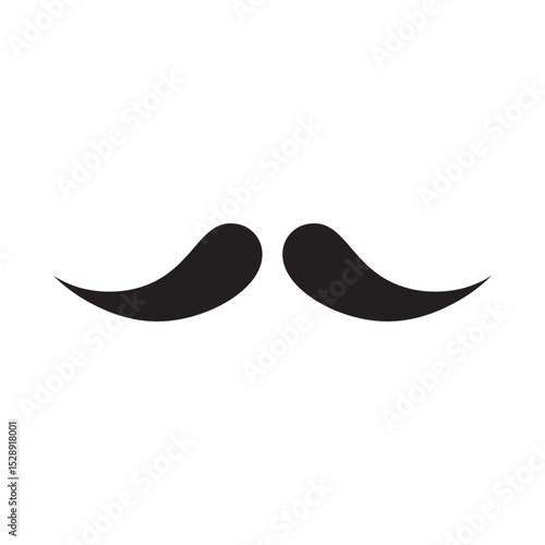 man mustache flat icon vector