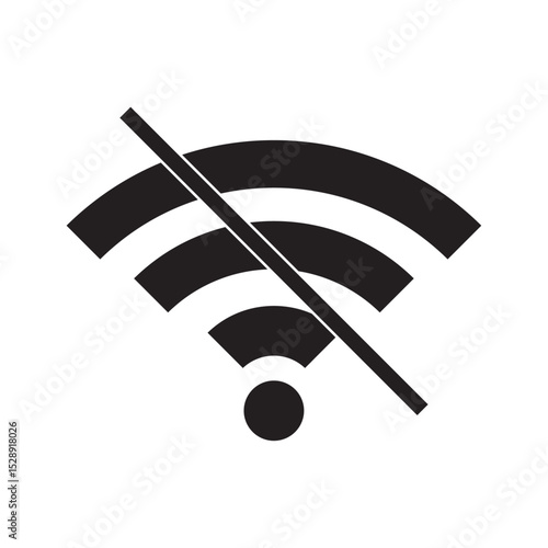 no wifi signal flat icon vector