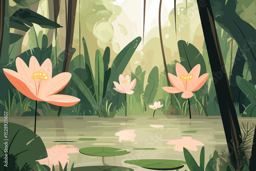 Flood in the forest 
