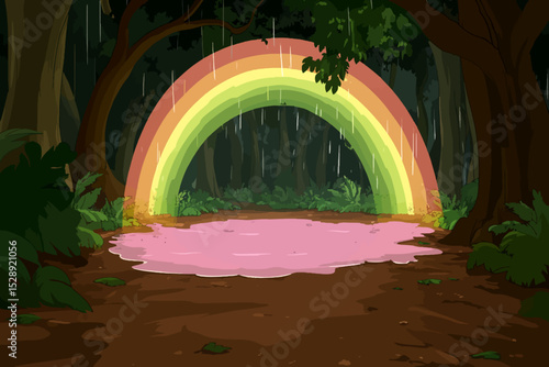 Flood in the forest vector 