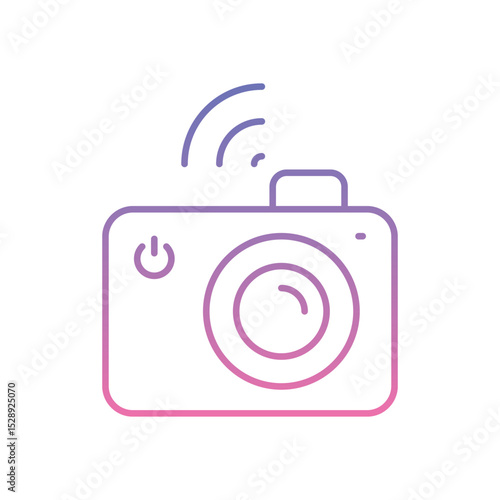 Modern Camera Icon vector stock illustration