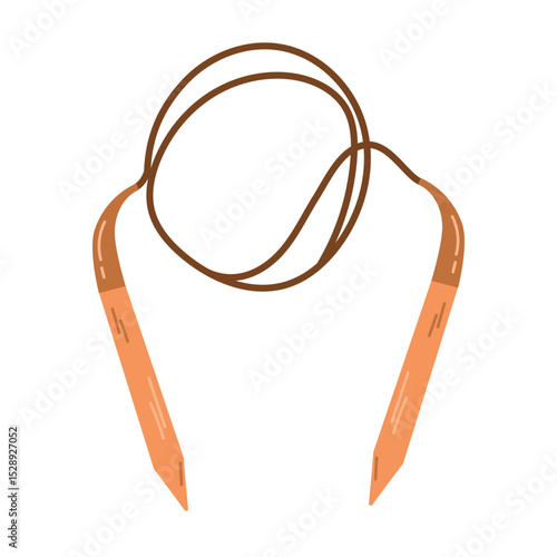 Circular knitting needles. 