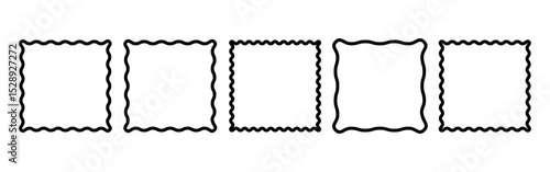 Vector illustration of Curved Frames isolated on transparent background