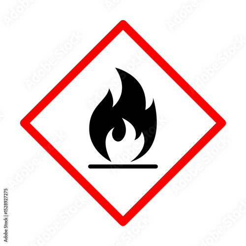 Vector illustration of Flammable icon isolated on transparent background