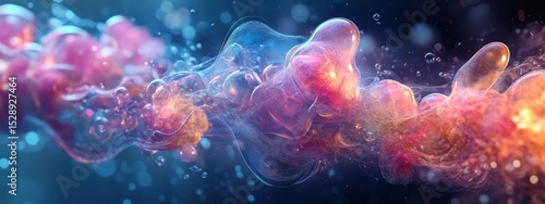 Abstract Anesthesia Gas Colorful Bubbles Dreamlike Illustration