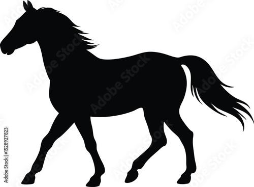 horse silhouette vector