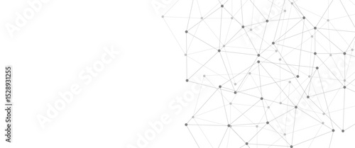 Abstract plexus background with connecting dots and lines. Global network connection