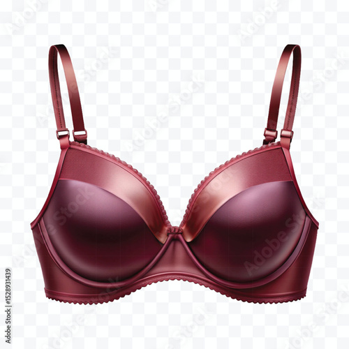 realistic beautiful silky bra in different color style isolated on transparent background
