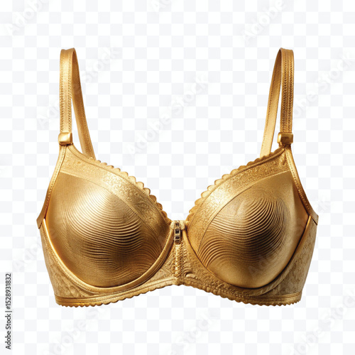 realistic beautiful silky bra in different color style isolated on transparent background