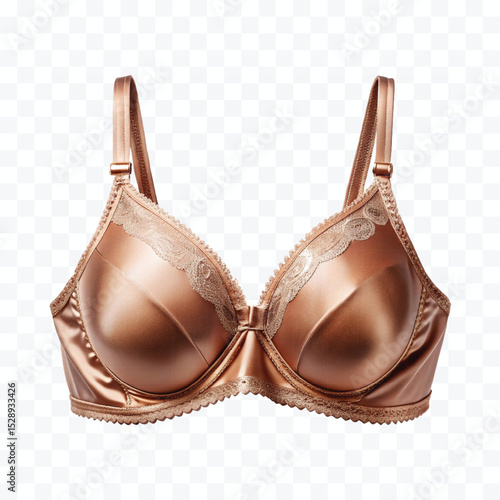 realistic beautiful silky bra in different color style isolated on transparent background