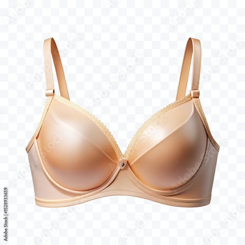 realistic beautiful silky bra in different color style isolated on transparent background