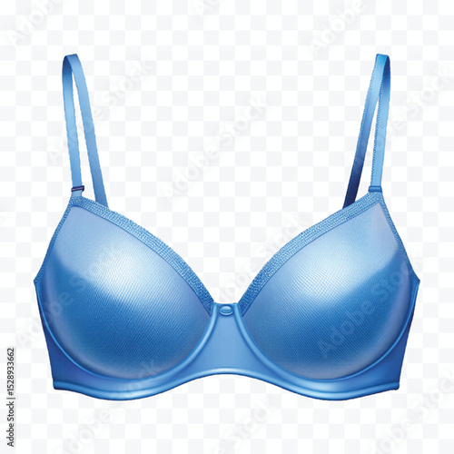 realistic beautiful silky bra in different color style isolated on transparent background