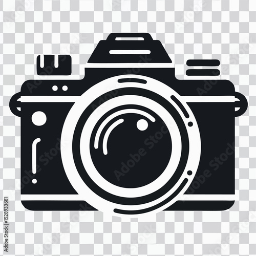 Simple Line Art Camera Icon – Transparent eps