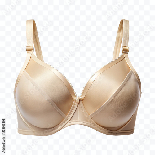 realistic beautiful silky bra in different color style isolated on transparent background