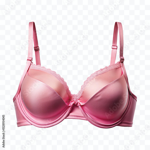 realistic beautiful silky bra in different color style isolated on transparent background