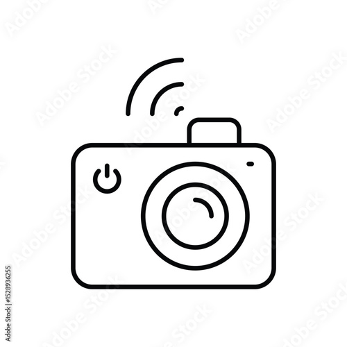Modern Camera Icon vector stock illustration