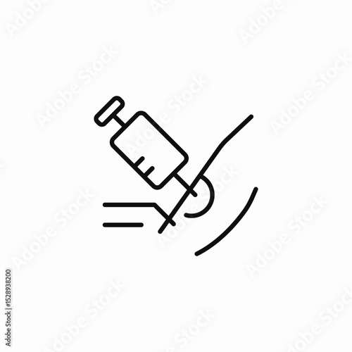 arm injection icon sign vector