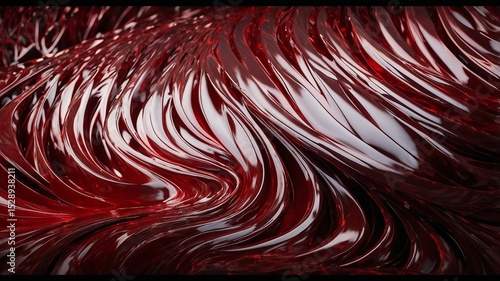 Red and Silver Silk Waves – Abstract Luxury Fabric Textures