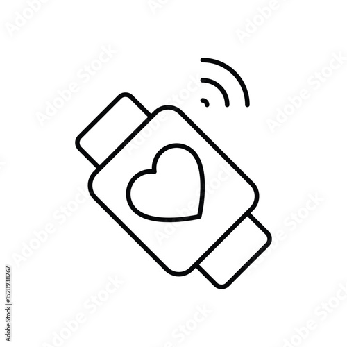 Fitness Tracker Icon vector stock illustration