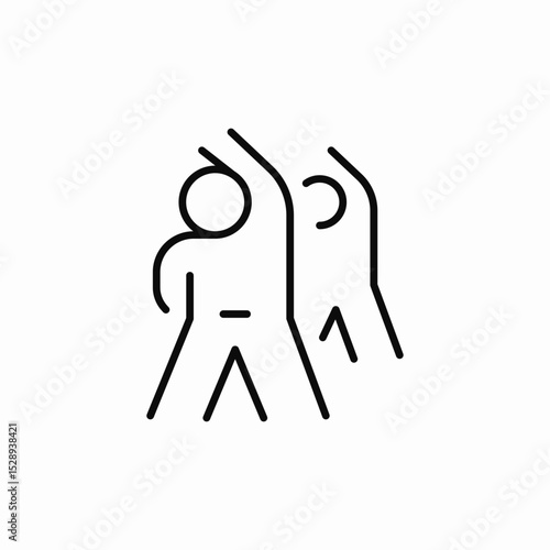 arm exercising icon sign vector
