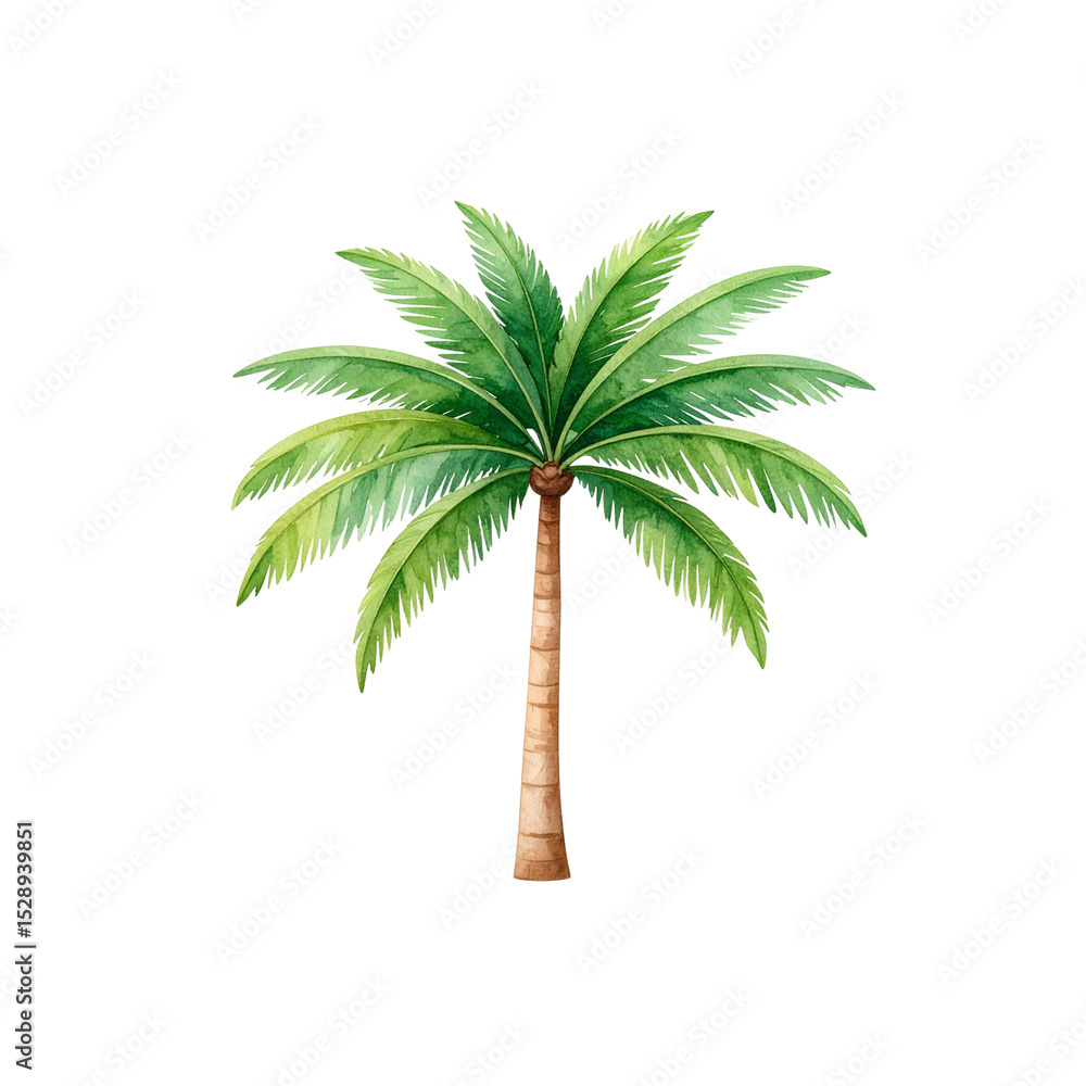 Obraz premium Isolated tropical palm tree on a white background