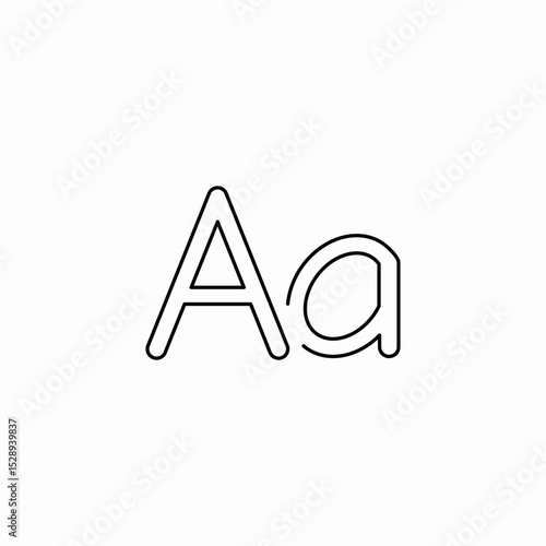 font letters icon sign vector