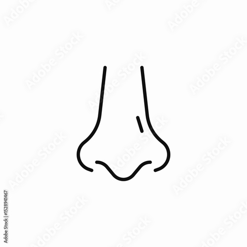 nose part icon sign vector