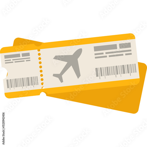 Airplane Ticket Illustration