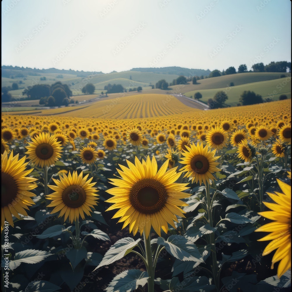 Fototapeta premium Sunflower Field Landscape