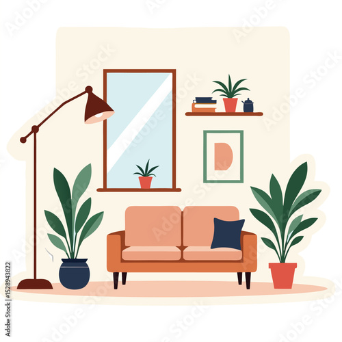 Minimalist Living Room Interior Design with Natural Light