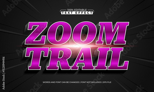 zoom trail editable text effect with a race and sport text style