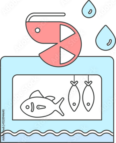 Aquarium and sashimi display stand
