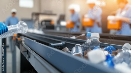 Wallpaper Mural Disposal of plastic waste through recycling. Torontodigital.ca