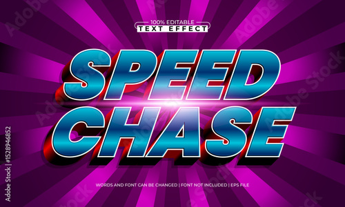 speed chase editable text effect with a race and sport text style