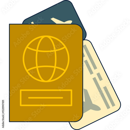 Pasport Flat Illustration