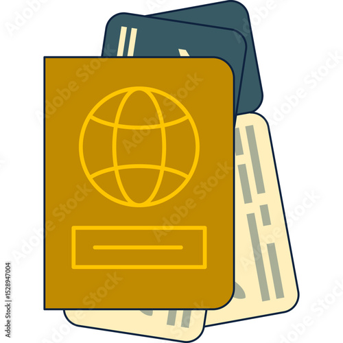 Pasport Flat Illustration