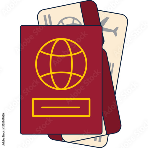 Pasport Flat Illustration