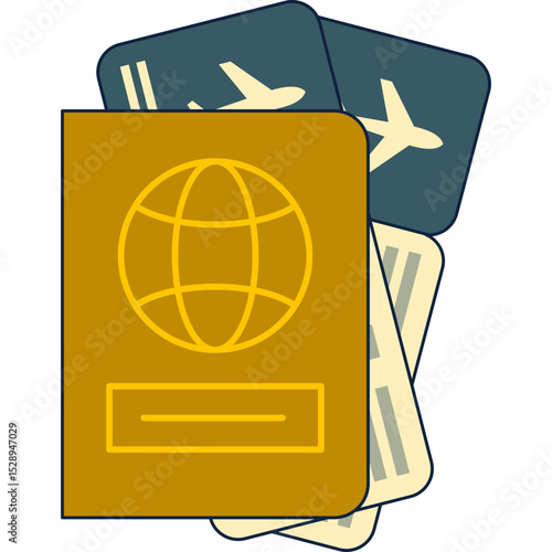 Pasport Flat Illustration