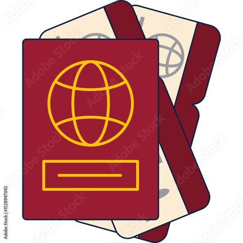 Pasport Flat Illustration