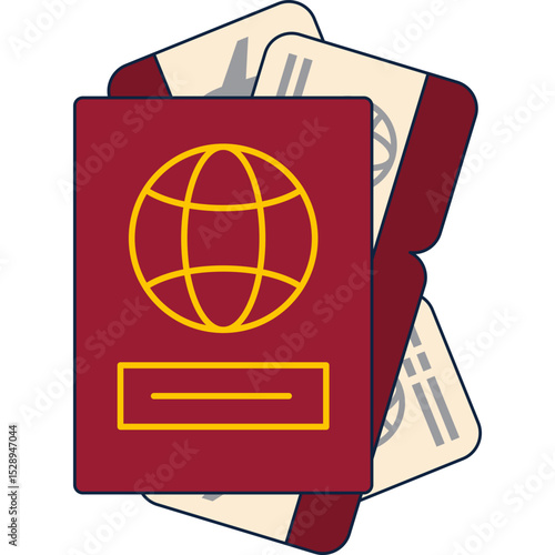 Pasport Flat Illustration