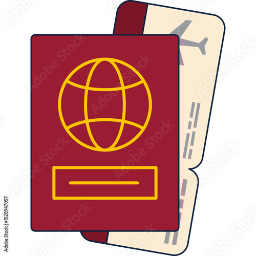 Pasport Flat Illustration