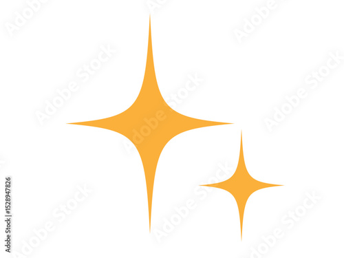 シンプルなキラキラした星マーク　エフェクト　ベクター素材