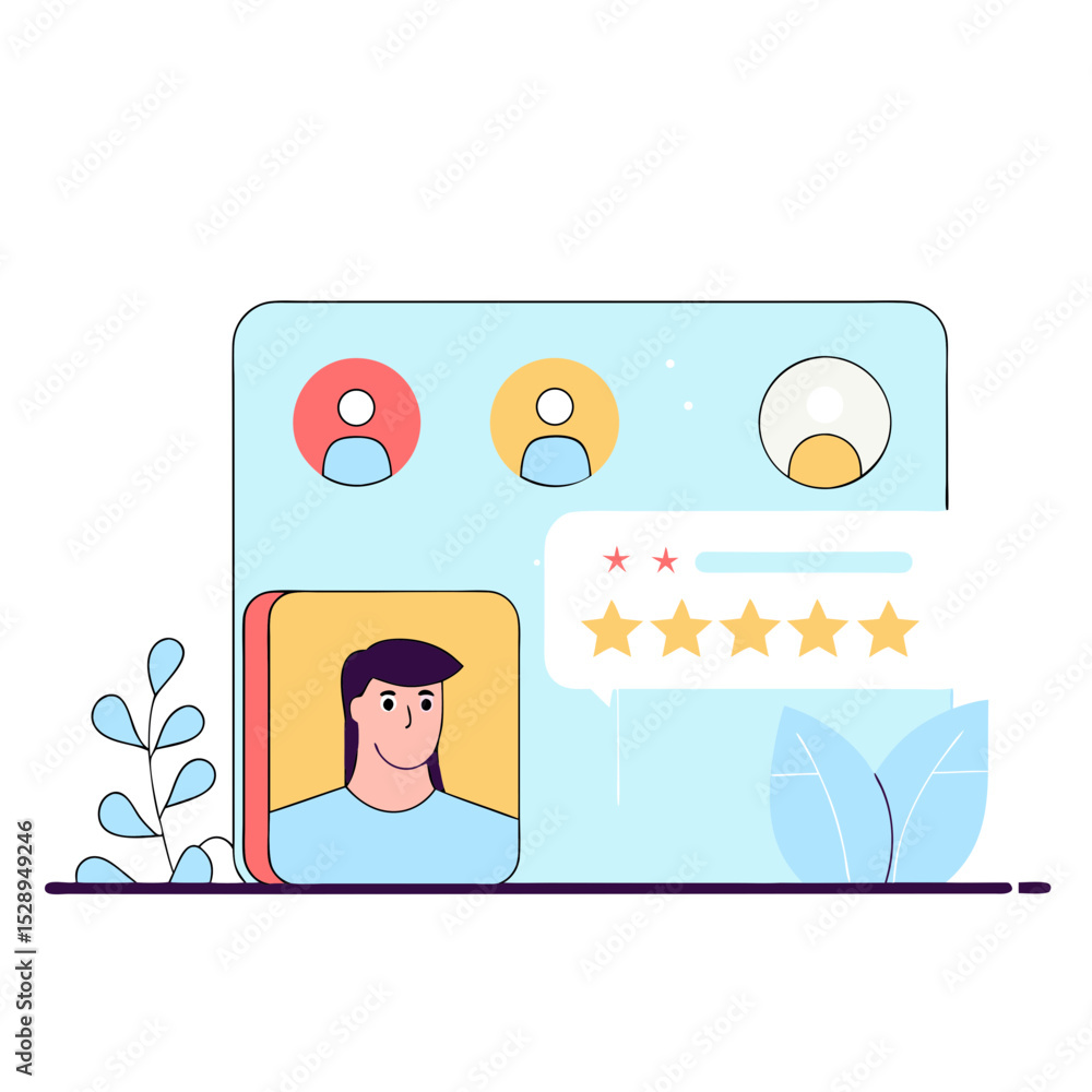 Online Customer Review and Rating Dashboard Interface | User Testimonials and Feedback for Digital Products or Services Online Customer Review and Rating Dashboard Interface | User Testimonials and Feedback for Digital Products or Services